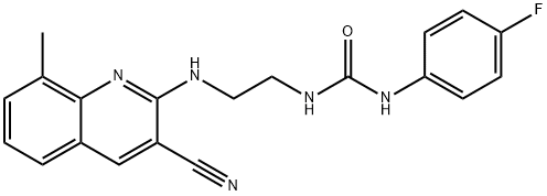 Urea, N-[2-[(3-cyano-8-methyl-2-quinolinyl)amino]ethyl]-N-(4-fluorophenyl)- (9CI) 结构式