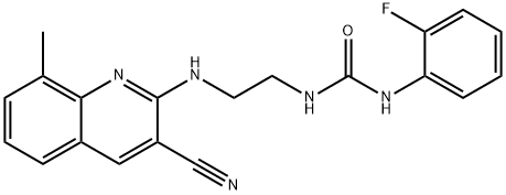 Urea, N-[2-[(3-cyano-8-methyl-2-quinolinyl)amino]ethyl]-N-(2-fluorophenyl)- (9CI) 结构式