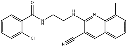 Benzamide, 2-chloro-N-[2-[(3-cyano-8-methyl-2-quinolinyl)amino]ethyl]- (9CI) 结构式