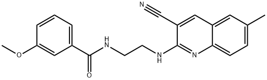Benzamide, N-[2-[(3-cyano-6-methyl-2-quinolinyl)amino]ethyl]-3-methoxy- (9CI) 结构式