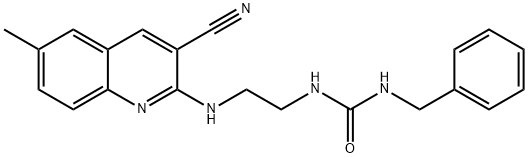 Urea, N-[2-[(3-cyano-6-methyl-2-quinolinyl)amino]ethyl]-N-(phenylmethyl)- (9CI) 结构式