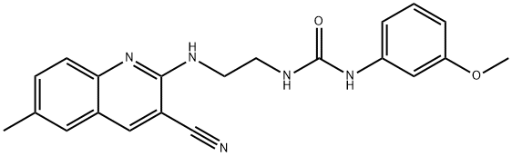 Urea, N-[2-[(3-cyano-6-methyl-2-quinolinyl)amino]ethyl]-N-(3-methoxyphenyl)- (9CI) 结构式