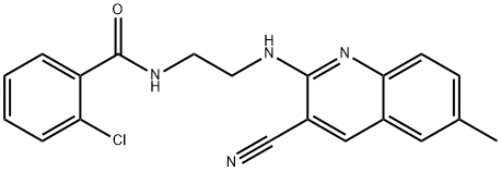 Benzamide, 2-chloro-N-[2-[(3-cyano-6-methyl-2-quinolinyl)amino]ethyl]- (9CI) 结构式