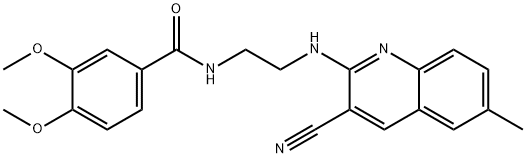 Benzamide, N-[2-[(3-cyano-6-methyl-2-quinolinyl)amino]ethyl]-3,4-dimethoxy- (9CI) 结构式
