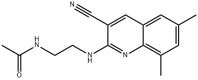 Acetamide, N-[2-[(3-cyano-6,8-dimethyl-2-quinolinyl)amino]ethyl]- (9CI) 结构式