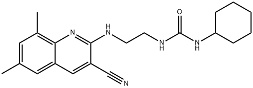 Urea, N-[2-[(3-cyano-6,8-dimethyl-2-quinolinyl)amino]ethyl]-N-cyclohexyl- (9CI) 结构式