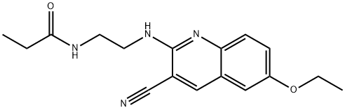 Propanamide, N-[2-[(3-cyano-6-ethoxy-2-quinolinyl)amino]ethyl]- (9CI) 结构式