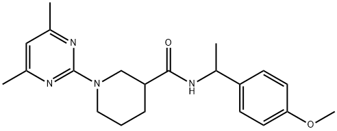 3-Piperidinecarboxamide, 1-(4,6-dimethyl-2-pyrimidinyl)-N-[1-(4-methoxyphenyl)ethyl]- (9CI) 结构式