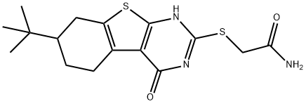 Acetamide, 2-[[7-(1,1-dimethylethyl)-1,4,5,6,7,8-hexahydro-4-oxo[1]benzothieno[2,3-d]pyrimidin-2-yl]thio]- (9CI) 结构式