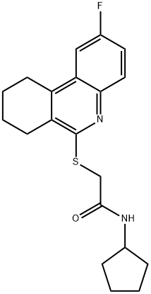 Acetamide, N-cyclopentyl-2-[(2-fluoro-7,8,9,10-tetrahydro-6-phenanthridinyl)thio]- (9CI) 结构式