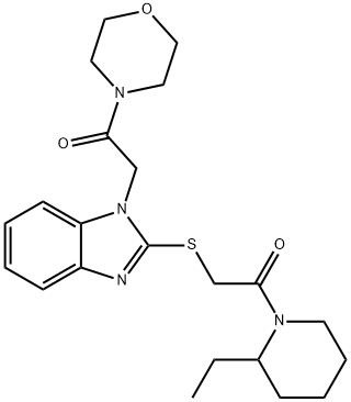 Morpholine, 4-[[2-[[2-(2-ethyl-1-piperidinyl)-2-oxoethyl]thio]-1H-benzimidazol-1-yl]acetyl]- (9CI) 结构式