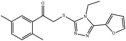 Ethanone, 1-(2,5-dimethylphenyl)-2-[[4-ethyl-5-(2-furanyl)-4H-1,2,4-triazol-3-yl]thio]- (9CI) 结构式