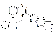 Thieno[2,3-b]quinoline-2-carboxamide, N-[2-(cyclopentylamino)-2-oxoethyl]-N-(2-methoxyphenyl)-7-methyl- (9CI) 结构式