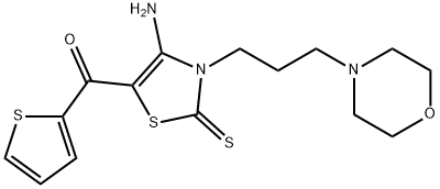 Methanone, [4-amino-2,3-dihydro-3-[3-(4-morpholinyl)propyl]-2-thioxo-5-thiazolyl]-2-thienyl- (9CI) 结构式