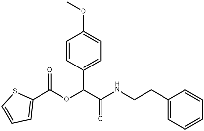 2-Thiophenecarboxylicacid,1-(4-methoxyphenyl)-2-oxo-2-[(2-phenylethyl)amino]ethylester(9CI) 结构式