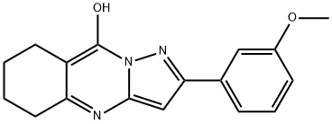 Pyrazolo[5,1-b]quinazolin-9-ol, 5,6,7,8-tetrahydro-2-(3-methoxyphenyl)- (9CI) 结构式