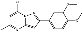 Pyrazolo[1,5-a]pyrimidin-7-ol, 2-(3,4-dimethoxyphenyl)-5-methyl- (9CI) 结构式