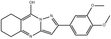 Pyrazolo[5,1-b]quinazolin-9-ol, 2-(3,4-dimethoxyphenyl)-5,6,7,8-tetrahydro- (9CI) 结构式