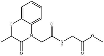 Glycine, N-[(2,3-dihydro-2-methyl-3-oxo-4H-1,4-benzoxazin-4-yl)acetyl]-, methyl ester (9CI) 结构式