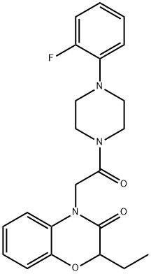 Piperazine, 1-[(2-ethyl-2,3-dihydro-3-oxo-4H-1,4-benzoxazin-4-yl)acetyl]-4-(2-fluorophenyl)- (9CI) 结构式