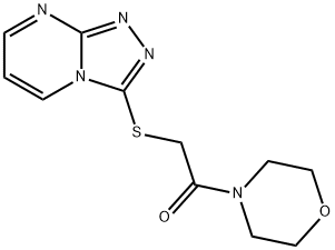 Morpholine, 4-[(1,2,4-triazolo[4,3-a]pyrimidin-3-ylthio)acetyl]- (9CI) 结构式