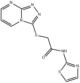 Acetamide, N-2-thiazolyl-2-(1,2,4-triazolo[4,3-a]pyrimidin-3-ylthio)- (9CI) 结构式