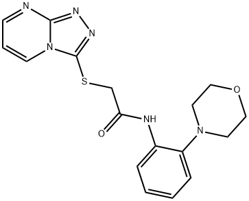 Acetamide, N-[2-(4-morpholinyl)phenyl]-2-(1,2,4-triazolo[4,3-a]pyrimidin-3-ylthio)- (9CI) 结构式