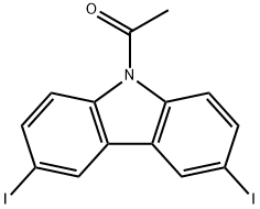 9-乙酰基-3,6-二碘咔唑 结构式