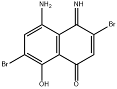 5-amino-8-oxy-3,7-dibromo-1,4-naphthaquinoneimine 结构式