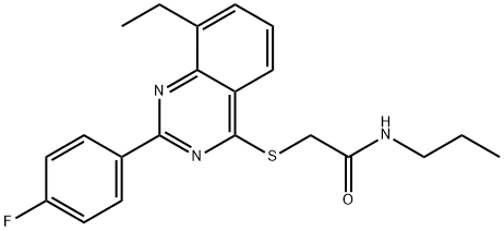 Acetamide, 2-[[8-ethyl-2-(4-fluorophenyl)-4-quinazolinyl]thio]-N-propyl- (9CI) 结构式