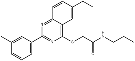 Acetamide, 2-[[6-ethyl-2-(3-methylphenyl)-4-quinazolinyl]thio]-N-propyl- (9CI) 结构式