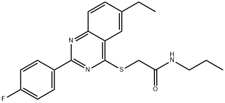 Acetamide, 2-[[6-ethyl-2-(4-fluorophenyl)-4-quinazolinyl]thio]-N-propyl- (9CI) 结构式