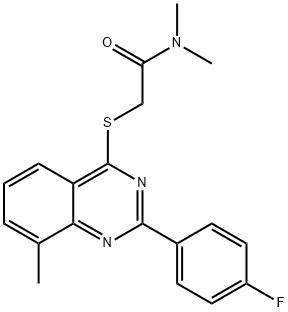 Acetamide, 2-[[2-(4-fluorophenyl)-8-methyl-4-quinazolinyl]thio]-N,N-dimethyl- (9CI) 结构式