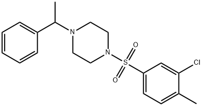 Piperazine, 1-[(3-chloro-4-methylphenyl)sulfonyl]-4-(1-phenylethyl)- (9CI) 结构式