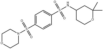 Benzenesulfonamide, 4-(4-morpholinylsulfonyl)-N-(tetrahydro-2,2-dimethyl-2H-pyran-4-yl)- (9CI) 结构式