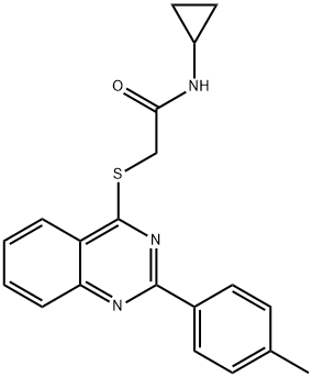 Acetamide, N-cyclopropyl-2-[[2-(4-methylphenyl)-4-quinazolinyl]thio]- (9CI) 结构式