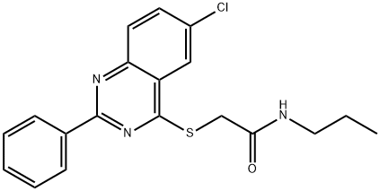 Acetamide, 2-[(6-chloro-2-phenyl-4-quinazolinyl)thio]-N-propyl- (9CI) 结构式