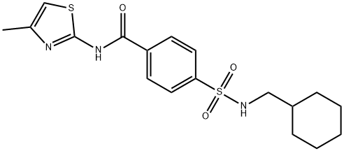 Benzamide, 4-[[(cyclohexylmethyl)amino]sulfonyl]-N-(4-methyl-2-thiazolyl)- (9CI) 结构式