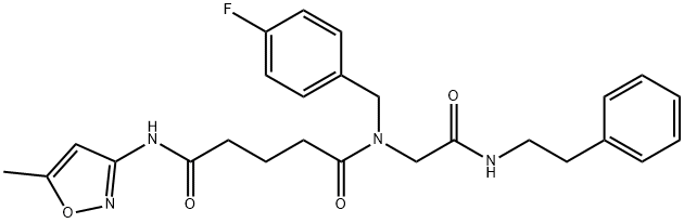 Pentanediamide, N-[(4-fluorophenyl)methyl]-N-(5-methyl-3-isoxazolyl)-N-[2-oxo-2-[(2-phenylethyl)amino]ethyl]- (9CI) 结构式