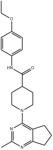 4-Piperidinecarboxamide, 1-(6,7-dihydro-2-methyl-5H-cyclopentapyrimidin-4-yl)-N-(4-ethoxyphenyl)- (9CI) 结构式