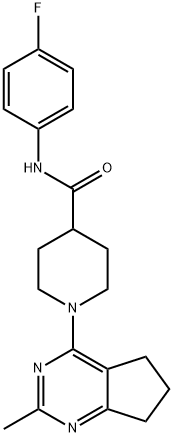 4-Piperidinecarboxamide, 1-(6,7-dihydro-2-methyl-5H-cyclopentapyrimidin-4-yl)-N-(4-fluorophenyl)- (9CI) 结构式