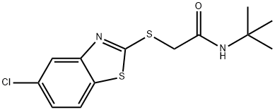 Acetamide, 2-[(5-chloro-2-benzothiazolyl)thio]-N-(1,1-dimethylethyl)- (9CI) 结构式
