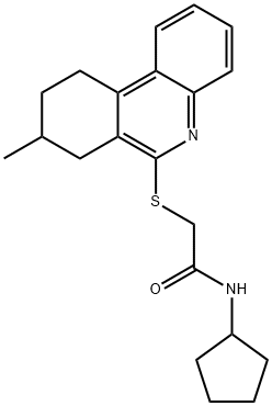 Acetamide, N-cyclopentyl-2-[(7,8,9,10-tetrahydro-8-methyl-6-phenanthridinyl)thio]- (9CI) 结构式