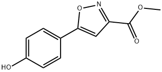 5-(4-羟基苯基)异噁唑-3-甲酸甲酯 结构式