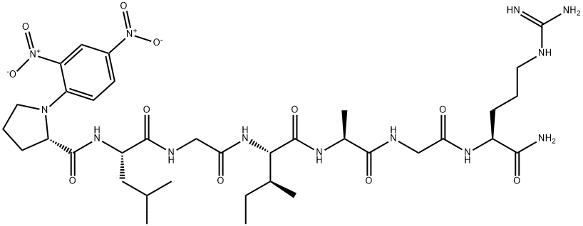 1-(2,4-dinitrophenyl)-L-prolyl-L-leucylglycyl-L-isoleucyl-L-alanylglycyl-L-argininamide 结构式