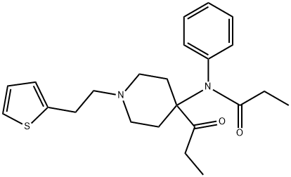 N-[4-(1-Oxopropyl)-1-[2-(2-thienyl)ethyl]-4-piperidinyl]-N-phenylpropanamide 结构式