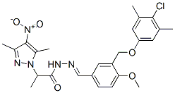 1H-Pyrazole-1-aceticacid,alpha,3,5-trimethyl-4-nitro-,[[3-[(4-chloro-3,5-dimethylphenoxy)methyl]-4-methoxyphenyl]methylene]hydrazide(9CI) 结构式