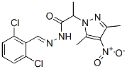 1H-Pyrazole-1-aceticacid,alpha,3,5-trimethyl-4-nitro-,[(2,6-dichlorophenyl)methylene]hydrazide(9CI) 结构式