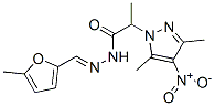 1H-Pyrazole-1-aceticacid,alpha,3,5-trimethyl-4-nitro-,[(5-methyl-2-furanyl)methylene]hydrazide(9CI) 结构式