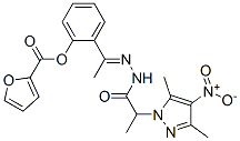 1H-Pyrazole-1-aceticacid,alpha,3,5-trimethyl-4-nitro-,[1-[2-[(2-furanylcarbonyl)oxy]phenyl]ethylidene]hydrazide(9CI) 结构式